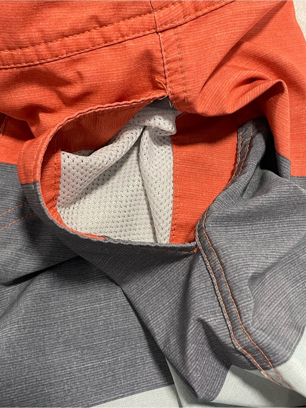 Men's Colorblock Zip Front Jacket - Slate Green, Charcoal & Rust - Picture 5 of 9